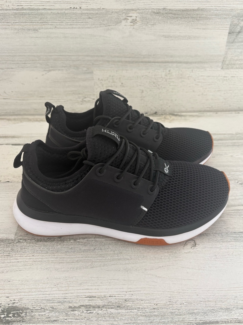 KURU Women’s Size 7 ATOM Cloud Running Shoes In Black Lace Up Orthopedic